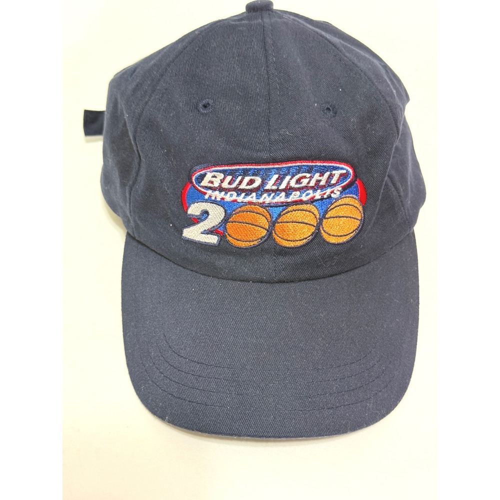 Bud Light Indianapolis 2000 Basketball Navy Blue Adjustable Baseball Cap Hat